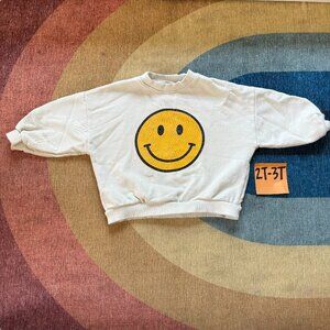 Black Bean 2T-3T Smiley Face Sweatshirt